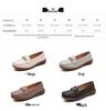 2023 Spring/Autumn Women's Casual Leather Slip-On Shoes with Metal Buckle - Soft Sole, Large Size, Comfort for Moms