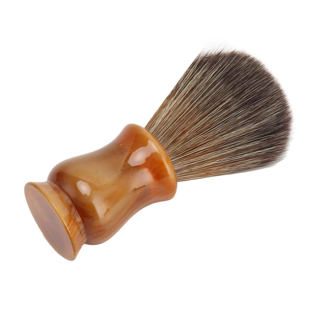 Cepillo Portátil para Barba Hombres Brocha para Espuma de Afeitar Secado Rápido Cerdas de Imitación Cepillo Limpiador de Barba