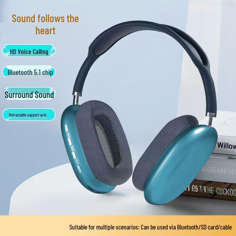 P9 Comfort Over-Ear Wireless Bluetooth Headphones with Noise Cancellation for Sports