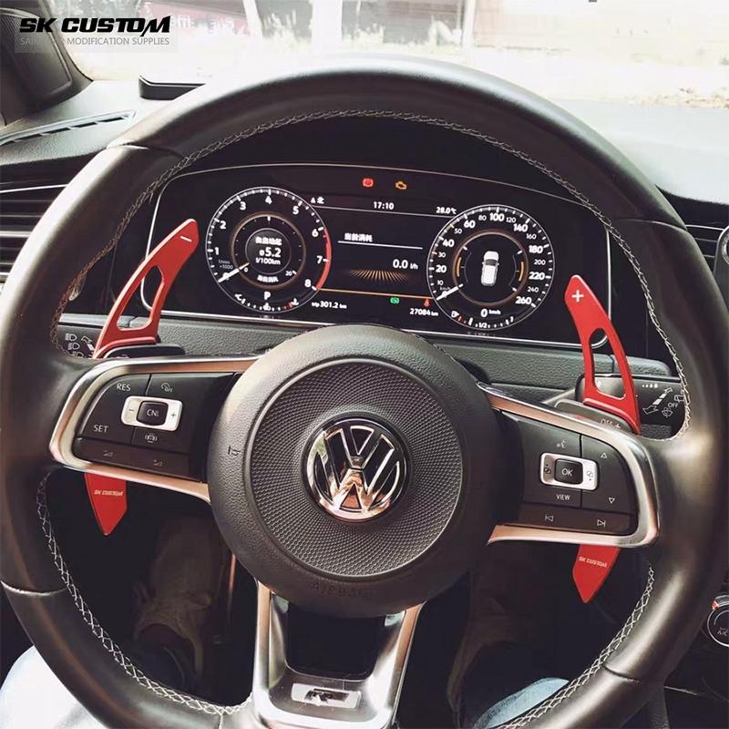 SK CUSTOM Steering Wheel Shift Paddle Extension For Volkswagen Golf 7 MK7 GTI R-line GTE Polo Scirocco Sagitar GLI Lamando GTS