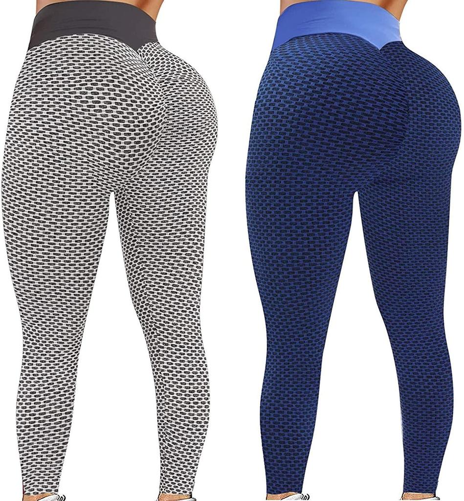 2PC Womens Stretch Yoga Leggings Fitness Running Gym Sports Pants