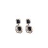 Silver Needle Diamond Square Exaggerated Earrings European and American Light Luxury Temperament Earrings Dress Personalized Versatile New Earrings