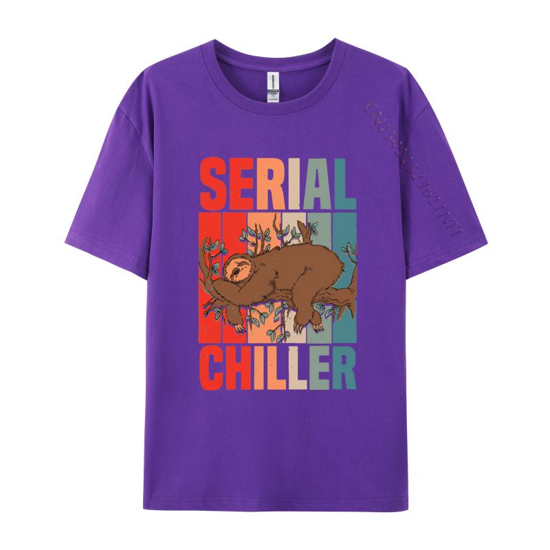 Sloth Serial Chiller Chill Your Life T Shirt Men Cotton Tee Shirt Tees Tshirt Free Shipping Oversized Camisas