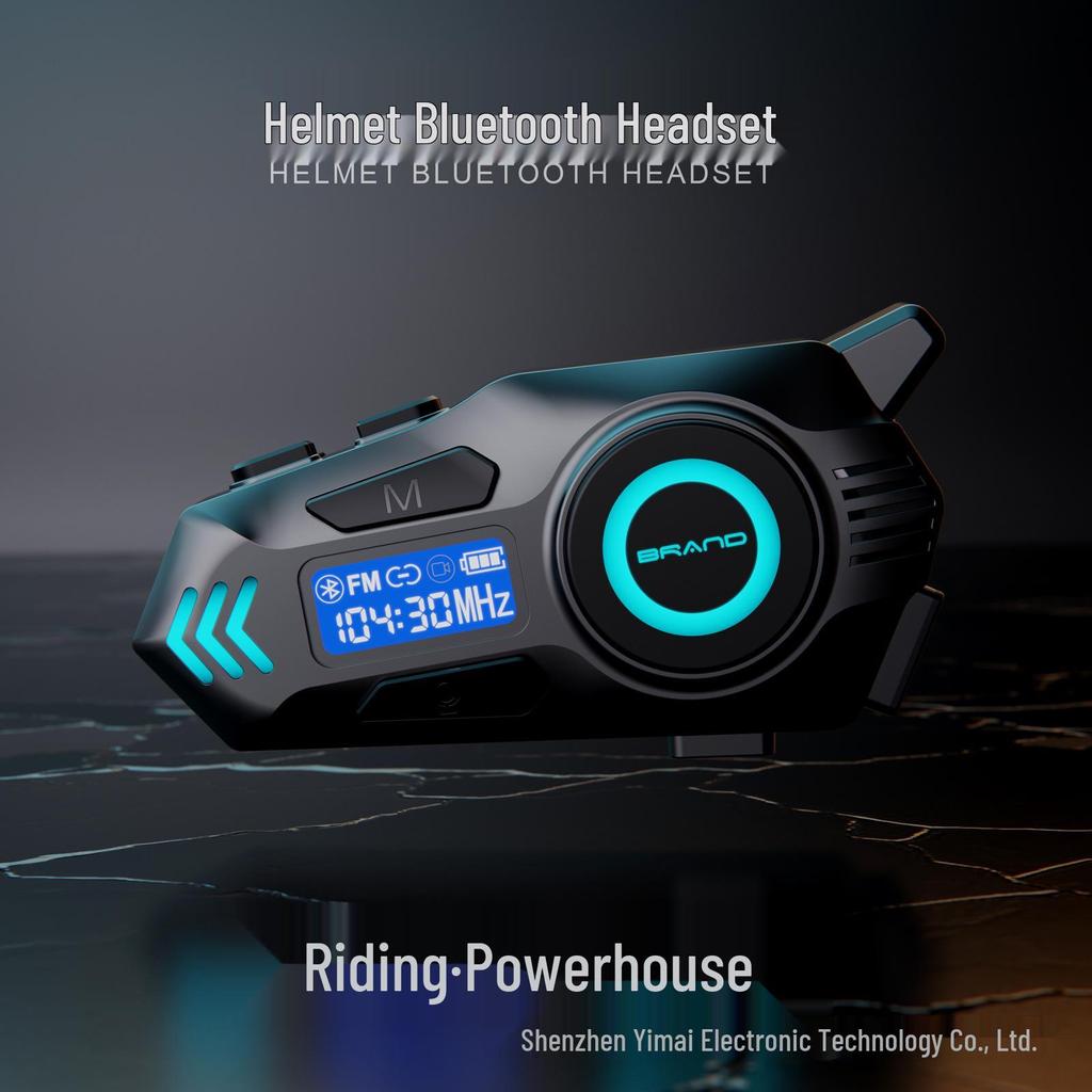 Auricolare Bluetooth per Casco Transfrontaliero: Interfono, Radio FM, Microfono Morbido/Rigido, Impermeabile, Lunga Durata della Batteria