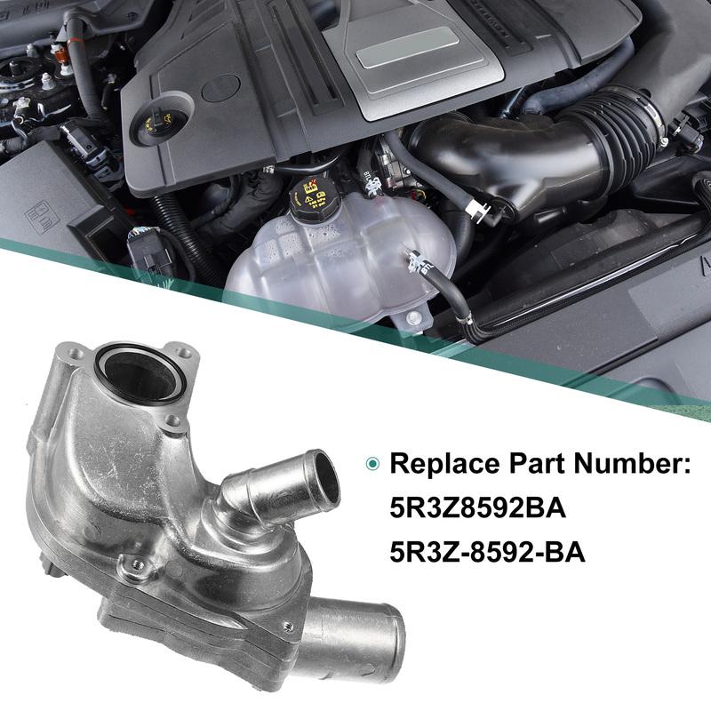 X Autohaux Aluminum Alloy Thermostat Assembly with Housing Sensor 5R3Z8592BA f for Ford for Mustang 4.0L 2005-2009 Accessories