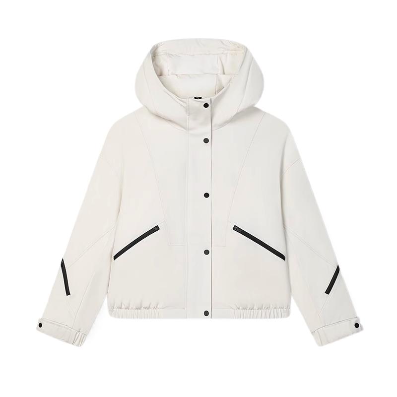 Fila White Series Casual Comfortable Warm Loose Cotton Jacket Women Jackets Steam-White F11W513901F-IV
