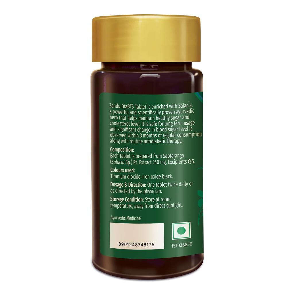 Zandu DiaBTS Ayurvedic Tablets 90 Pack for Healthy Glucose Management and Sugar Support