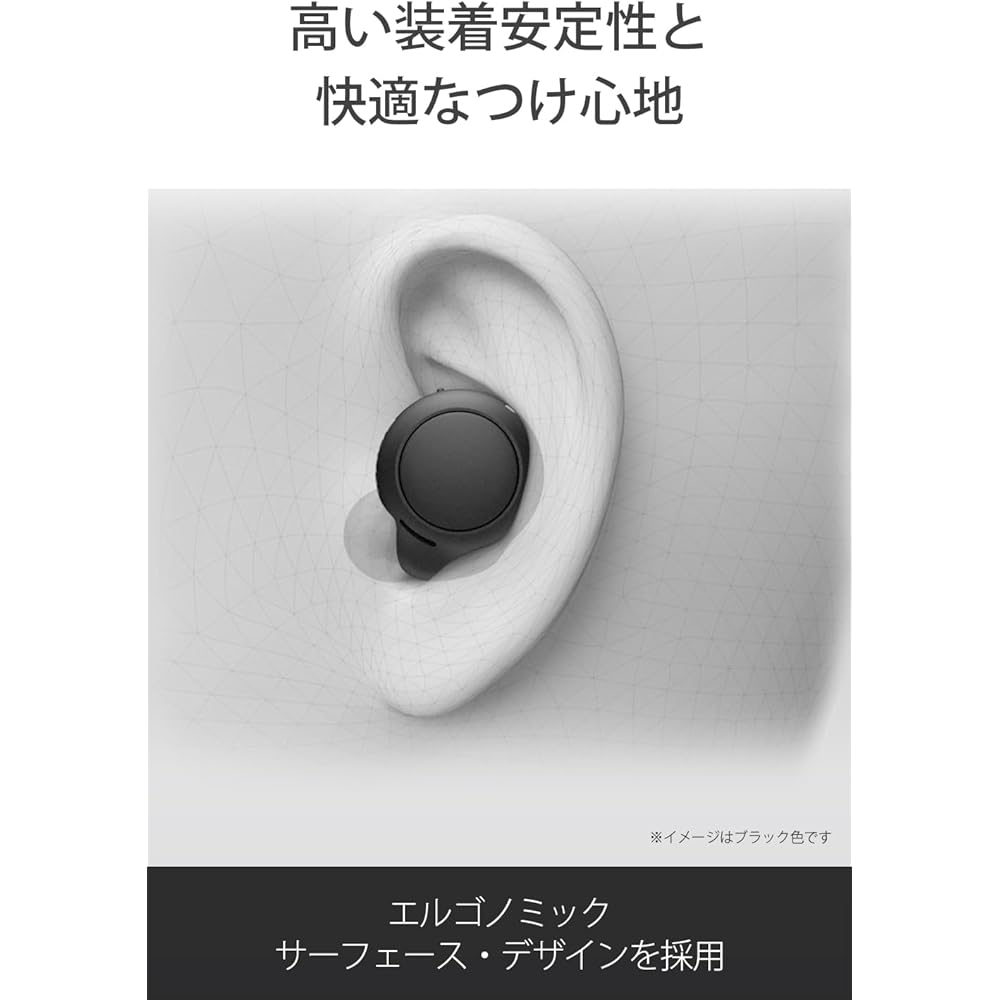 Sony WF-C500 True Wireless Earphones: Lightweight and compact (5.4g), high-precision call quality, easy pairing, IPX4 water-resistant, black (WF-C500