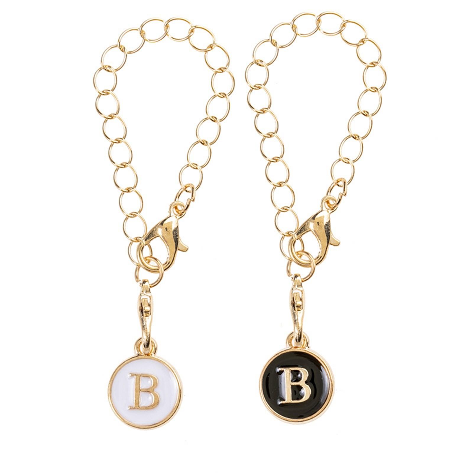 

2 шт. аксессуары-подвески с буквами для чашки, цепочка с буквами имени для ручки, подвески в форме аксессуаров для брелка One Size