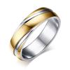 Anillo doble salvaje de acero de titanio simple con personalidad japonesa y coreana