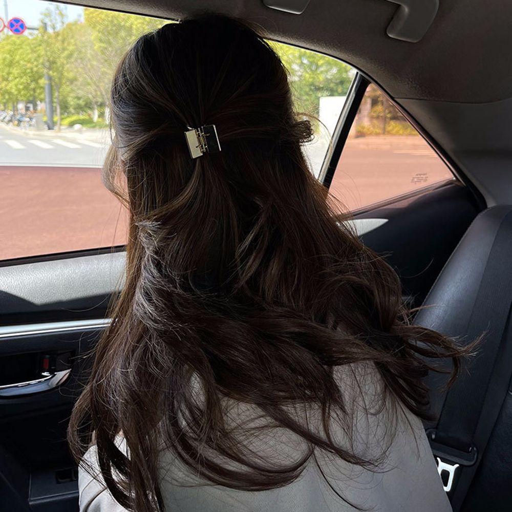 Temperament All-match Female Girls Zinc Zinc Alloy Grasping Clip Metal Hair Claw Hair Clip Hair Accessories