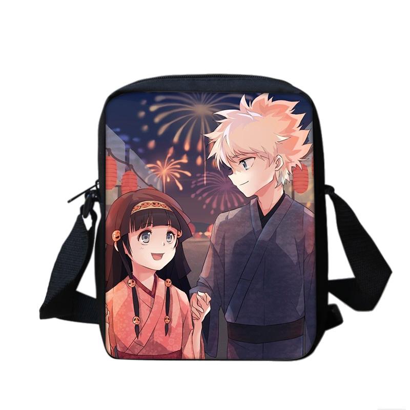 HUNTER × HUNTER Shoulder Bag Anime Print Kindergarten Primary School Boy&girls New Style Large Capacity Lightweight and Compact