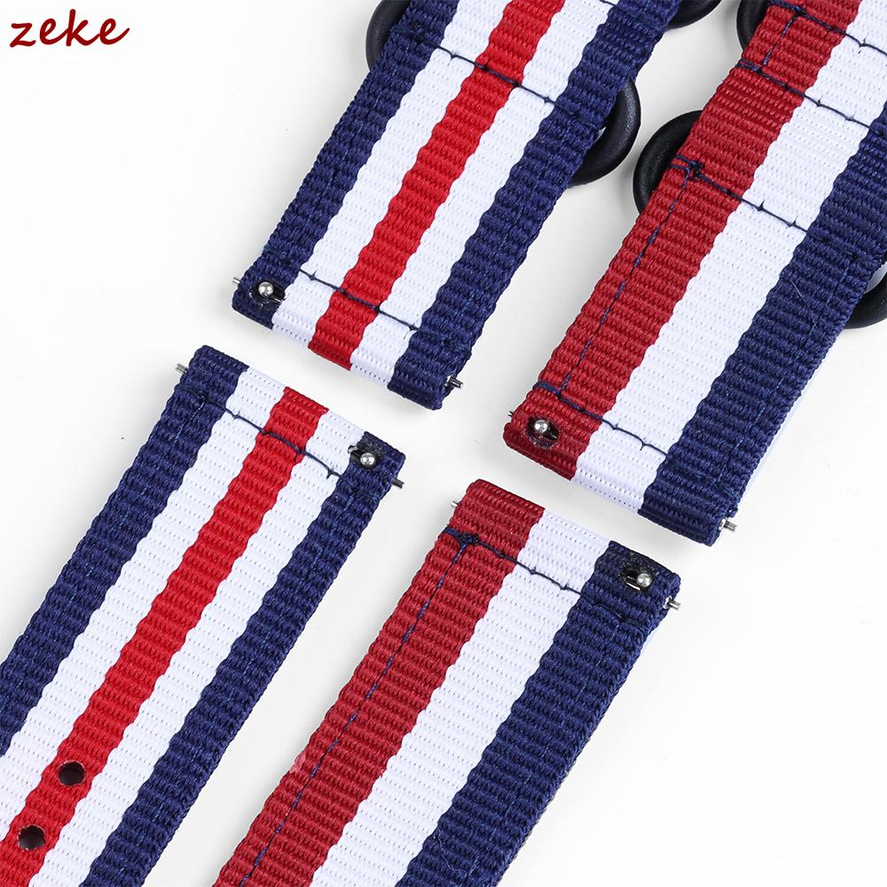 Correa de Nailon de 18 mm 20 mm 22 mm 24 mm para Samsung Galaxy Watch 3 4 5 Pro 6 7 46 mm 42 mm para Amazfit Pulsera Deportiva de Liberación Rápida