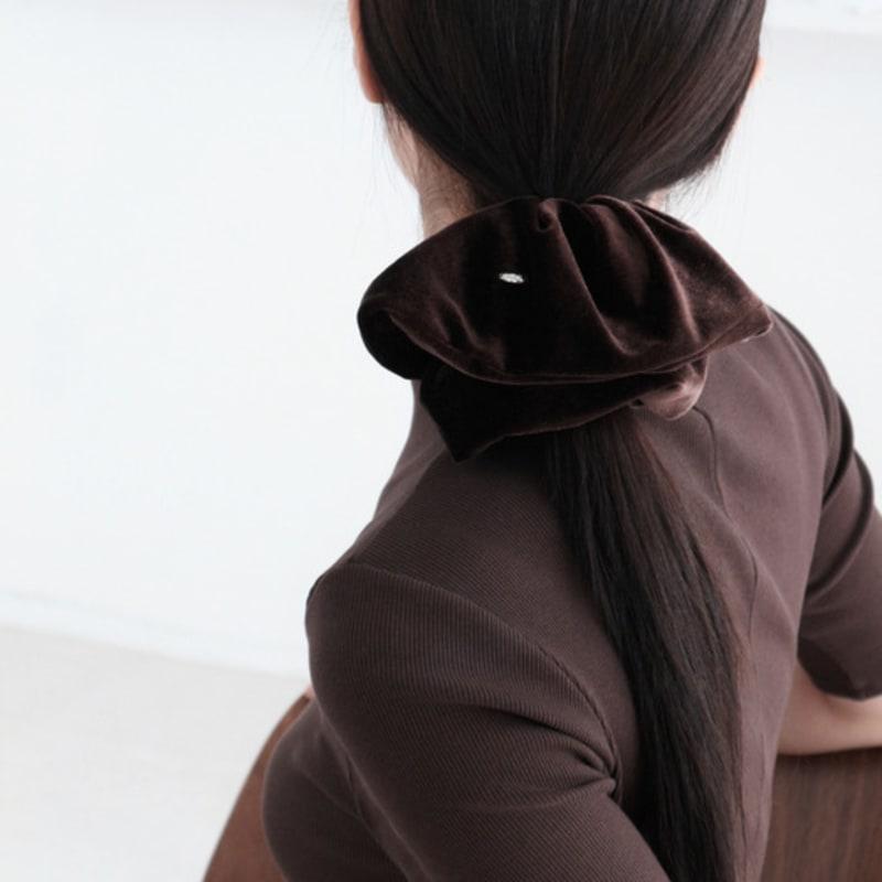 noCTURN noCTURN GRACE VELVET LARGE SCRUNCHIE (4color)