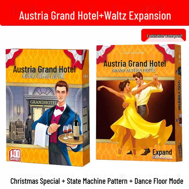 Австрия Гранд Отель Карточная игра: Стратегическое и вечериночное дополнение для 2-4 игроков