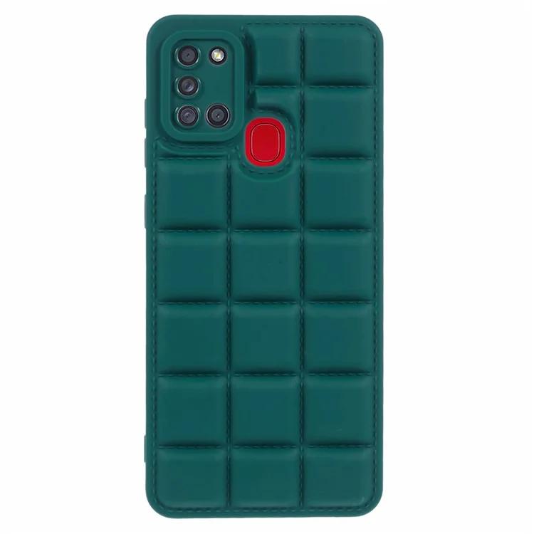 

For Samsung Galaxy A21s TPU Case Cover Down Jacket Scratch-proof Mobile Phone Cover