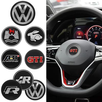 For Car Steering Wheel Emblem Sticker Interior Accessories For VW Polo Golf GTI Passat Scirocco Beetle Tiguan Magotan Golf 5 4 6 Mk4