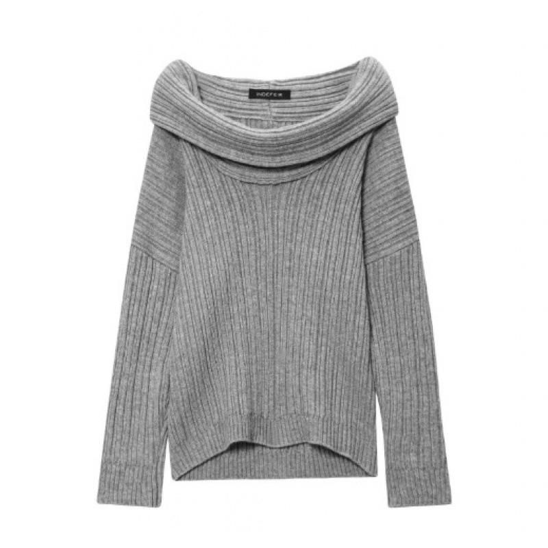 

European Hot-Selling Lazy One-Shoulder Knit Sweater Small