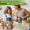 Degradable Paper Pulp Seedling Nursery Pots Eco Friendly Germination Planter Cups For Garden Flowers Herbs Orchard Plant Cultivation