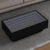  LED Coffee Table, Black, 90x50x30 Cm