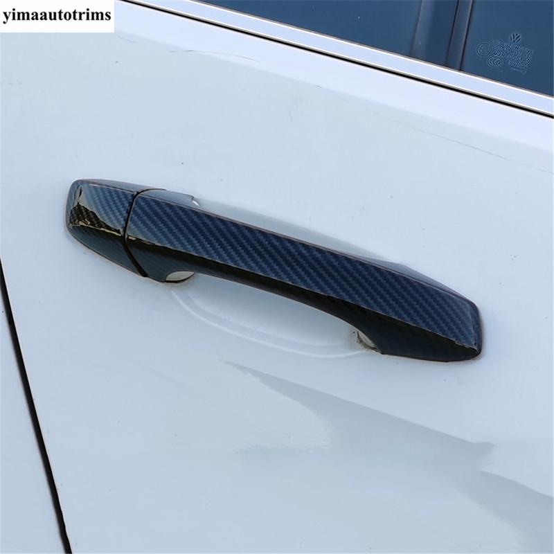 For VW Volkswagen Golf 7 7.5 MK7 2014 - ABS / Chrome Carbon Fiber Car Door Handle Bowl Cover Kit Trim Exterior Accessories