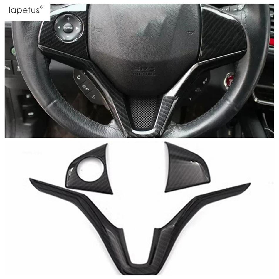 Central Control Steering Wheel Button Frame Cover Trim For Honda Vezel HR-V 2014 -  ABS Carbon Fiber Accessories Interior