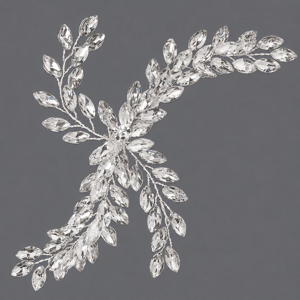 Handmade Flower Hair Clip with Alloy, Pearl and Drip Oil - Bridal Wedding Headwear Accessory