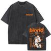Washed Rapper Frank Vintage Oversized T Shirts Men Ocean Hip Hop Trend T Shirt Blond Pop Music Tshirts Male Fashion Streetwear
