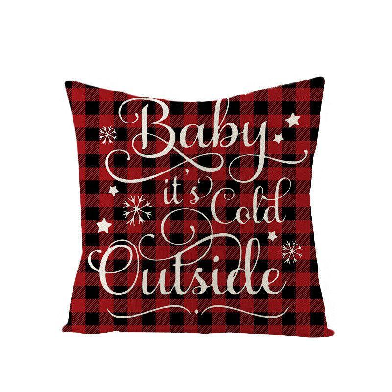 Soft And Eco-friendly 18-inch Christmas Cushion Cover Pillow Case With Vibrant Snowflake Print