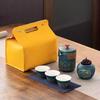 Outdoor Travel Tea Set Home One Pot Four Cups Portable Storage Bag Ceramic Quick Cup Brewing Teapot Tea Cups