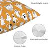 Halloween Horror Orange Ghost Pattern Pillowcover Decoration Cushions Cover Throw Pillow Case for Living Room Double-sided