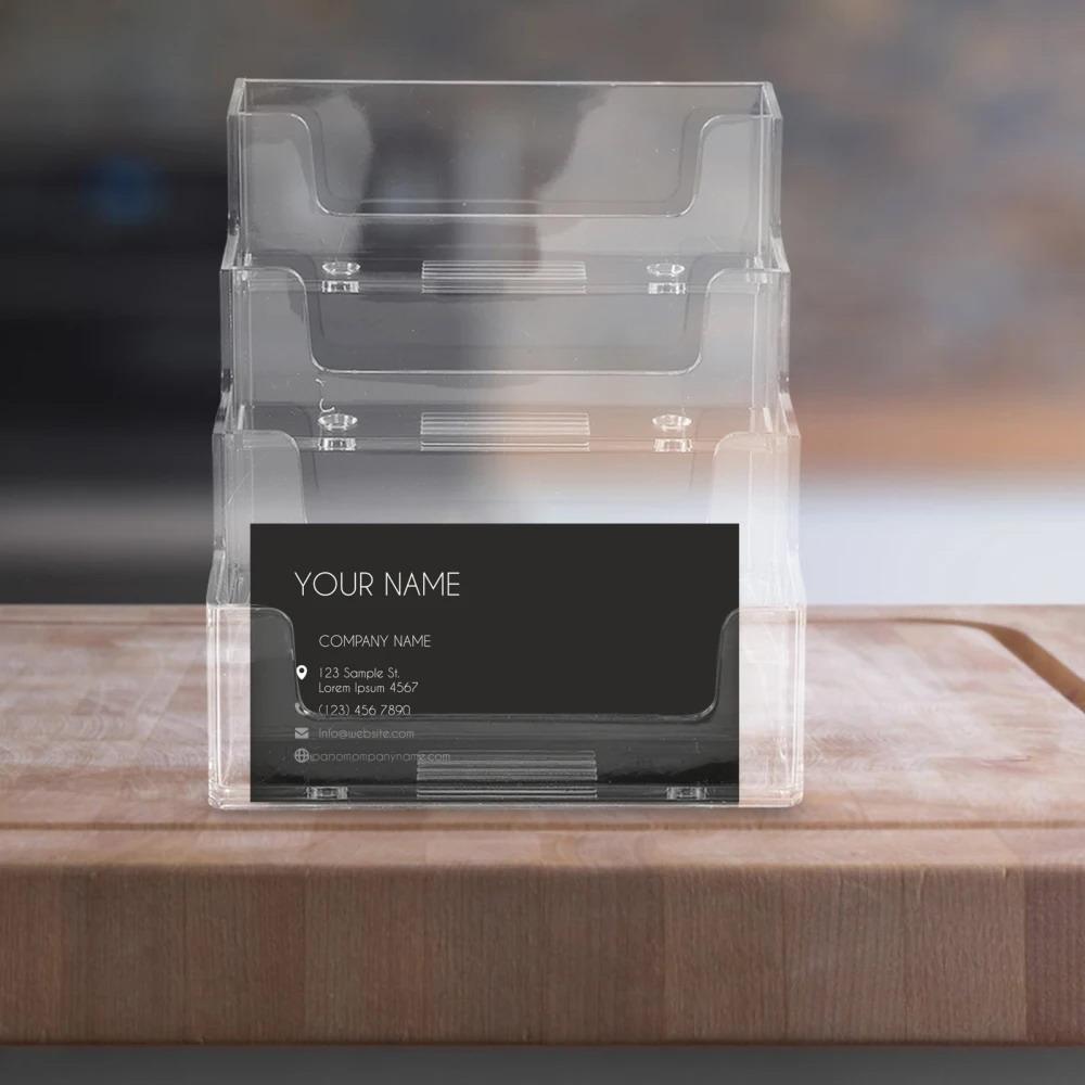4-Layer Transparent Display Stand Desktop Business Card Box Dedicated Office Business Card Holder Desk Storage Box