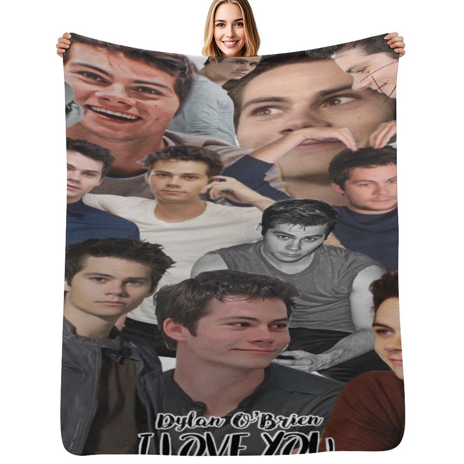 Dylan OaBrien I love you (signature) Throw Blanket Stylish Decor Blanket Gift for Friends Roommate Size: 75*100cm, Weight: 230 GSM