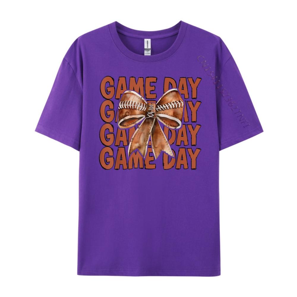 Coquette-rosett Amerikansk fotboll Touchdown Säsong Speldag Herrkläder T-shirts för män Karaktärs-T-shirts