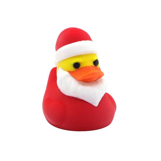 Christmas Duck Figurine 3D Printed Santa Claus Hat Duck Statue
