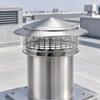 Stainless Steel Ventilation Cap with Conical Rain Hood Brushed Finish Parasol