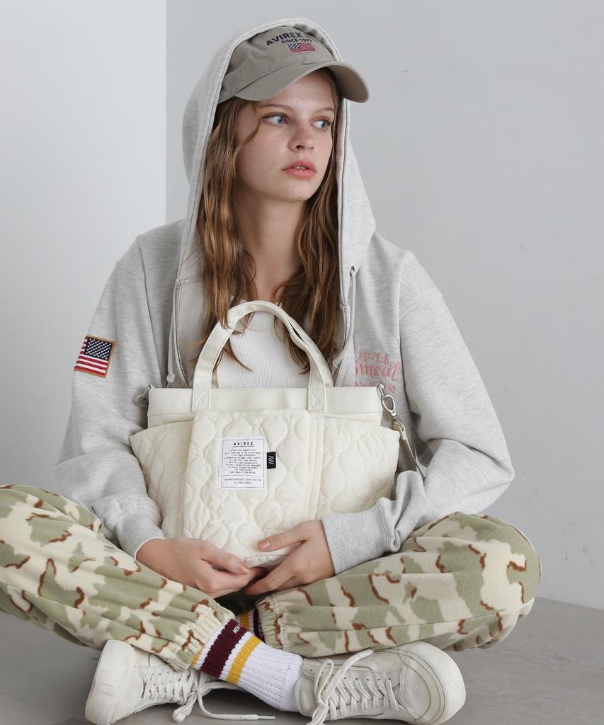 Avirex Quilting Gardening Tote Bag F 033 (WEB&DEPOT EXCLUSIVE) Women's Off-White 783-5176701