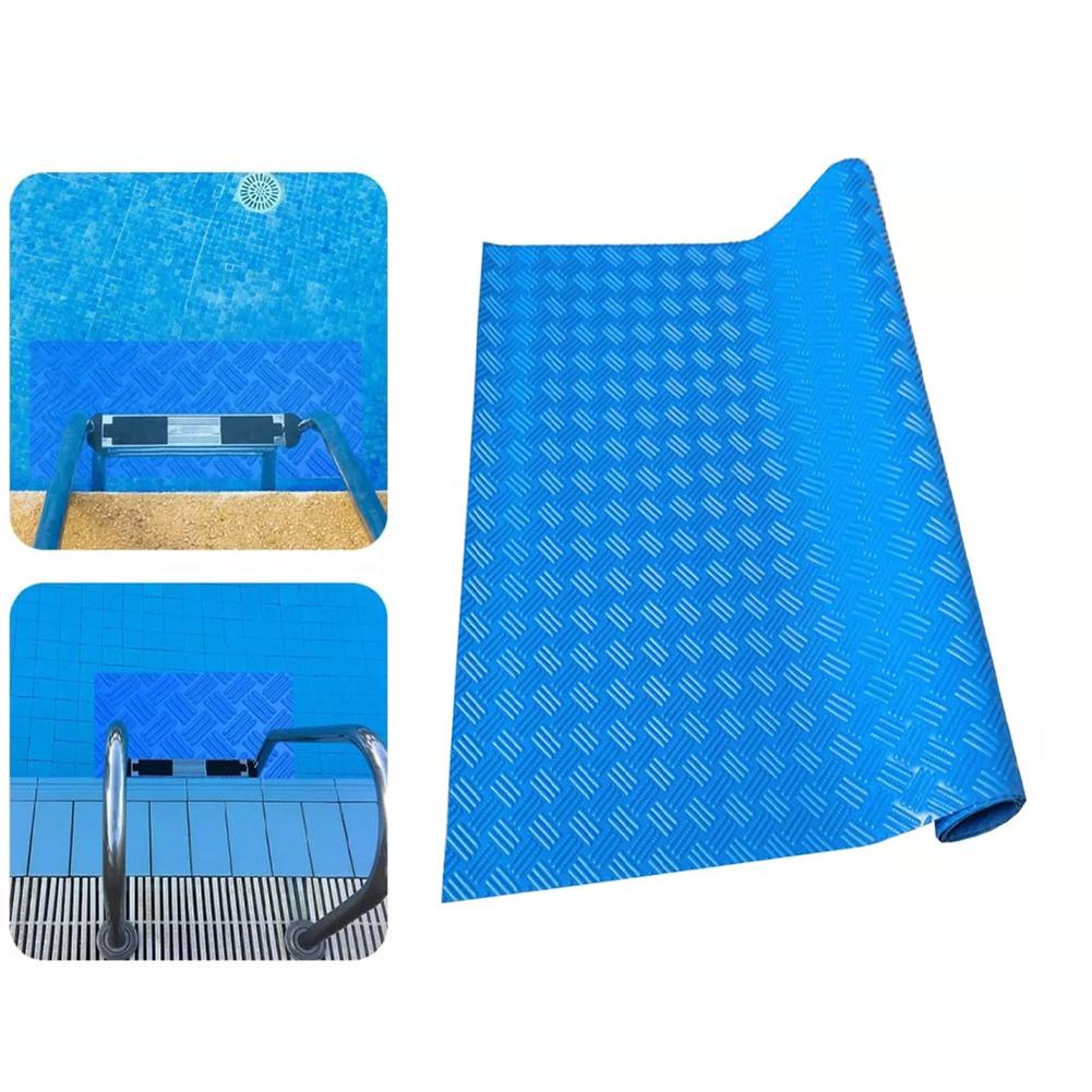 1 Stück Schwimmbeckenleiter-Matte Pooltreppen-Sicherheit Anti-Rutsch-Textur Anti-Rutsch-Stufenmatte Garten Außenpool-Werkzeuge Ersatzmatte