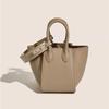 2024 Spring/Summer Women's Genuine Leather Winged Bucket Bag
