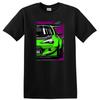 Green Racing Car Graphic T Shirt for Car Lovers and Enthusiasts Cool Tee
