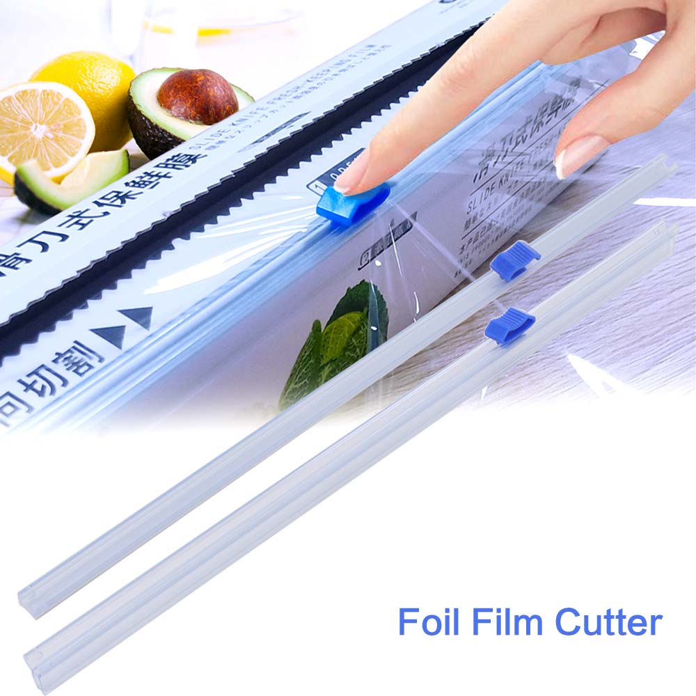 3pcs Reusable Foil Film Cutter Convenient Cling Film Cutting Strip Plastic Wrap Dispensers Kitchen