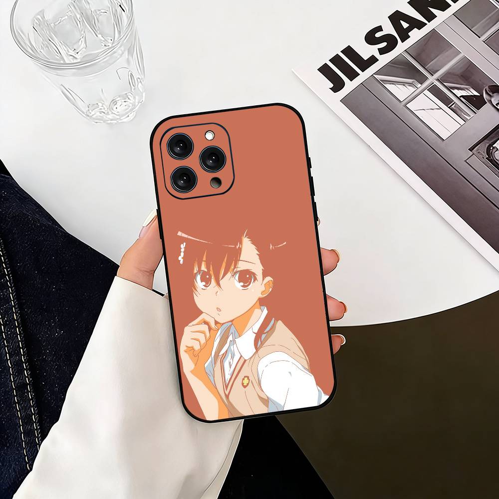 Misaka Mikoto Railgun Electric Warning Style  Phone Case Silicone Soft For IPhone 17 16 15 14 13 12 11 X XR Plus Pro Max Plus