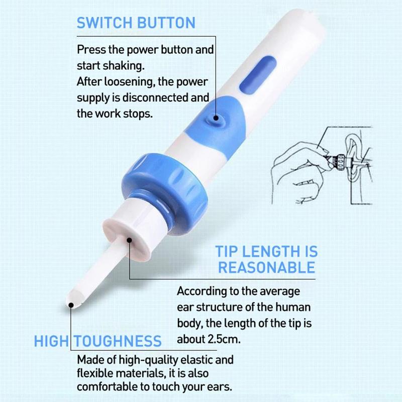 Electric Ear Cleaner Safety Vacuum Earwax Cleaner Wax Remover Cleaning Tool