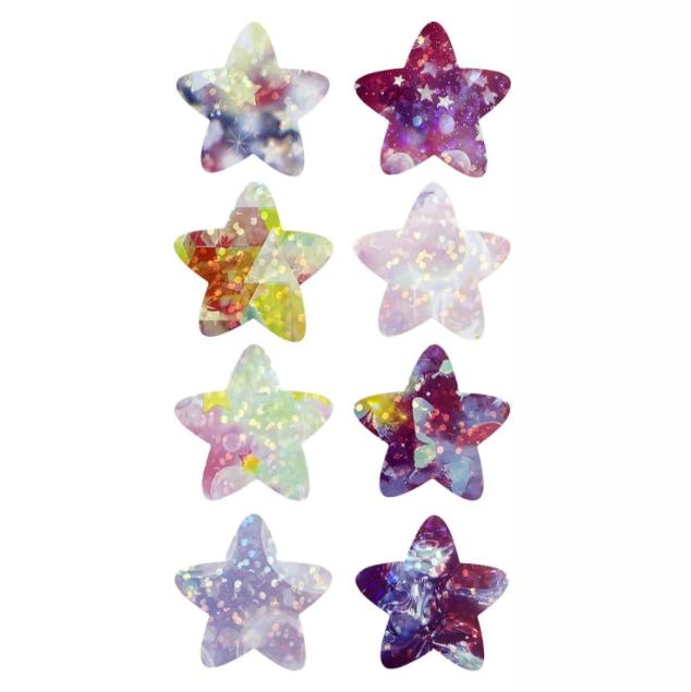 50-500Pcs Glitter Star Stickers For Kids School Teacher Reward Sticker Cute Party Decor Business Label Scrapbooking Stickers