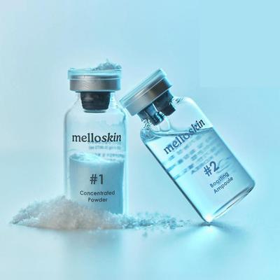 [melloskin] Liofilizowana ampułka ze strzałem glutationu 4-tygodniowe opakowanie (2 Koncentraty w Proszku + 2 Ampułki Wzmacniające 15ml)