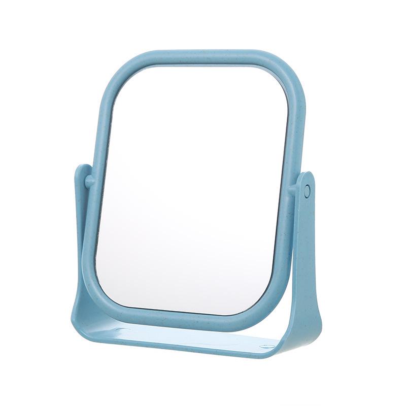 Rotatable Square Double-Sided Desktop Makeup Mirror for Dormitory