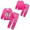Children's Fashion Suit Skirt Round Neck Long Sleeve Top Pants