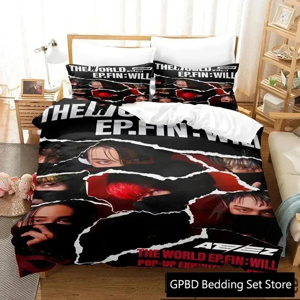 Luxury New 3D Print The World Ep.Fin Will Ateez Bedding Set Duvet Cover Bed Set Quilt Cover Pillowcase Queen Boys Adult Bedding