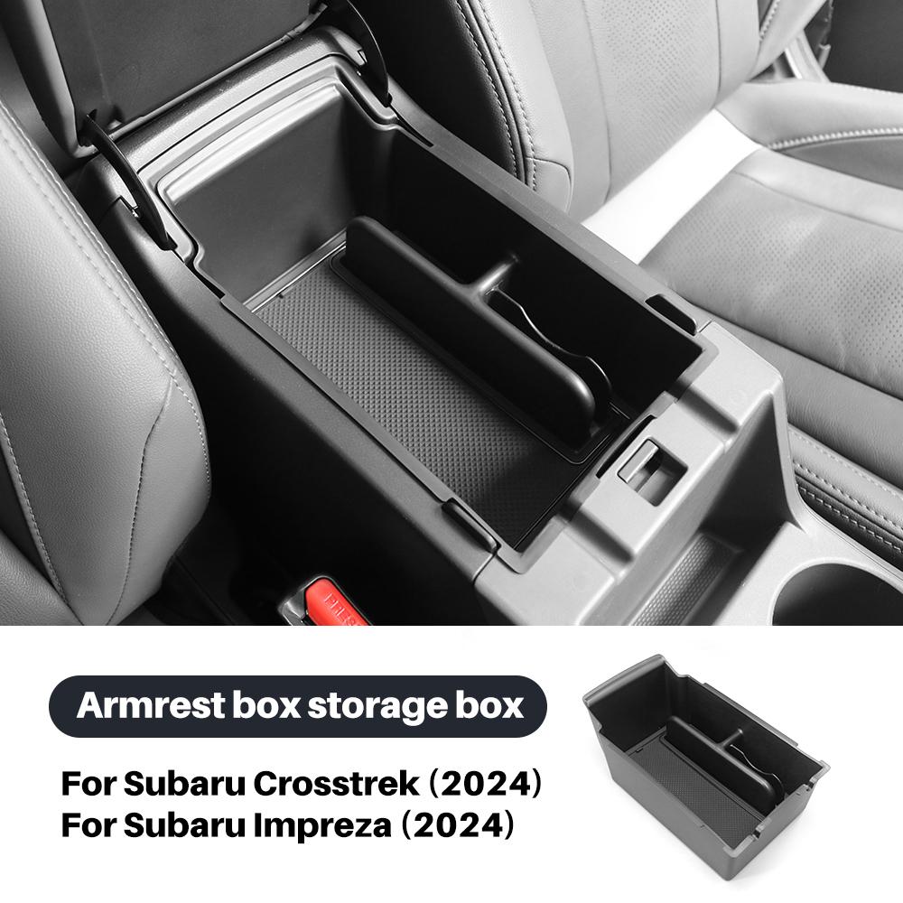 Central Armrest Storage Box for Subaru Crosstrek 2024 2025 2026 for Subaru Impreza Holder Storage Box Tray Organizer ABS Accessories.