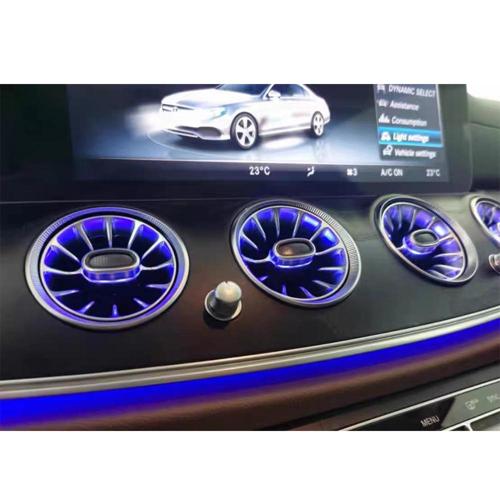 For Mercedes Benz E-class W213 Car Ambient Light Front And Rear Air Vent Outlet With Car Atmosphere Lamp 64 Colors 2016-2020